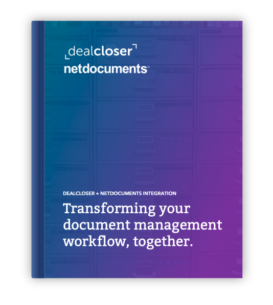 NetDocument + dealcloser White Paper